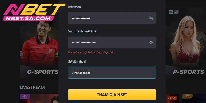 Xác thực tài khoản để việc rút tiền tại NBET