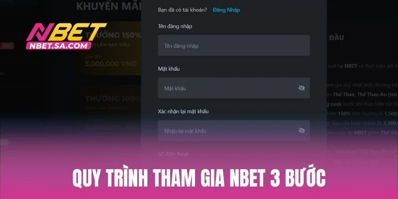 Quy trình tham gia NBET 3 bước dễ hiểu, đơn giản